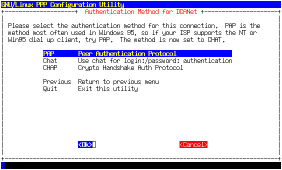 Choose an authentication method